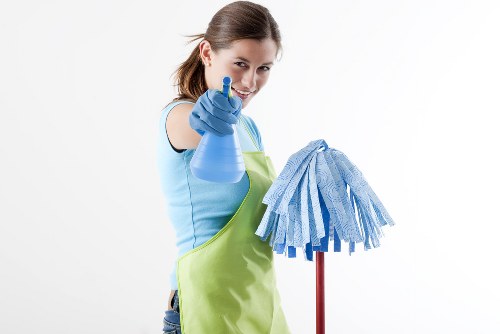 Carpet cleaning team using sustainable waste handling practices in Belsize Park