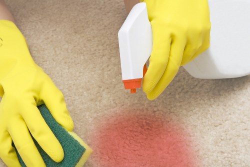 Professional cleaner in Belsizepark cleaning a modern home interior