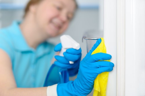 Professional office cleaning in Belsizepark workspace
