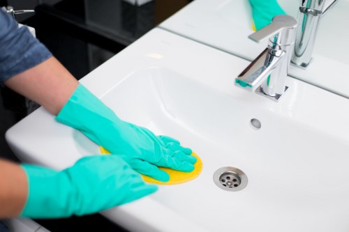 Close-up of carpet stain treatment by Belsize Park carpet cleaners