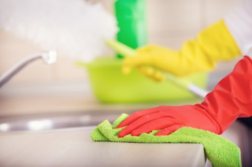 Cleaning desks and shared office areas in Belsizepark